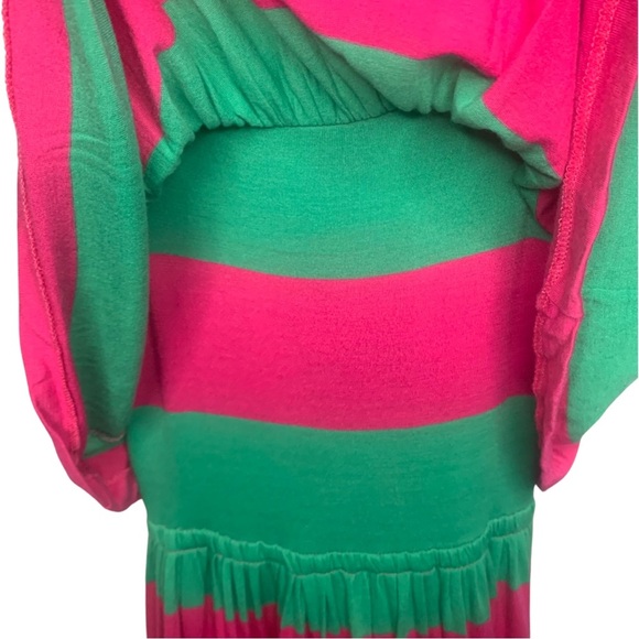 RALPH LAUREN Striped Jersey Knit Sleeveless Dress Pink & Green Loose Fit M 8/10 - Picture 9 of 15